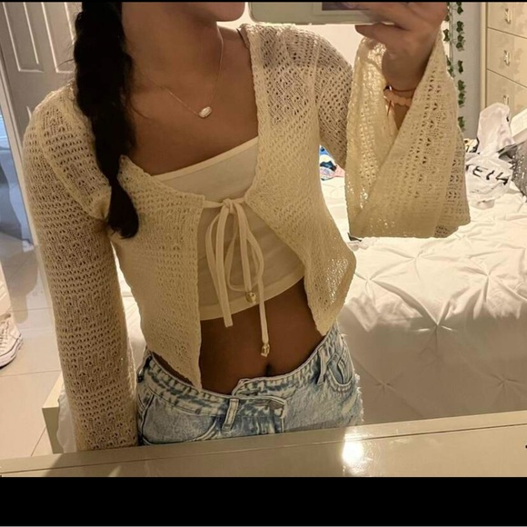 Long Sleeve Cream Shirt - Picture 5 of 7